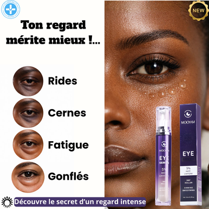 MOOYAM Sérum Contour des Yeux 360° – Anti-Cernes & Anti-Poches à la Caféine