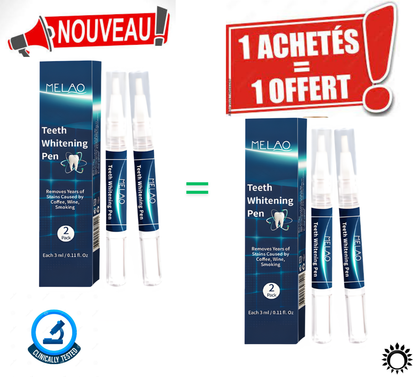 Stylo Blanchissant pour les Dents MELAO – Élimine les Taches de Café, Vin, Tabac