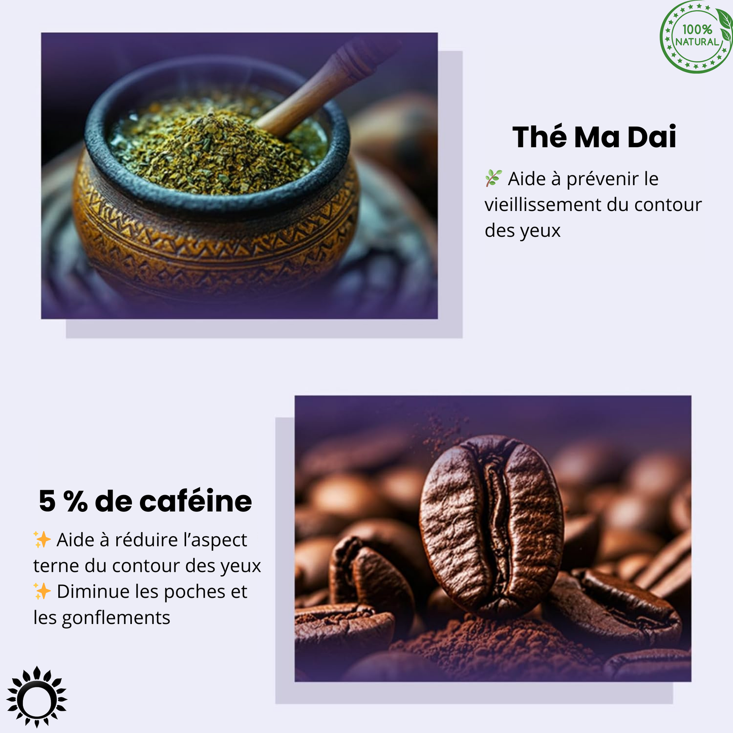 MOOYAM Sérum Contour des Yeux 360° – Anti-Cernes & Anti-Poches à la Caféine